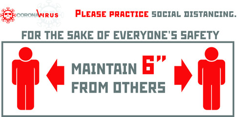 Social Distancing Warning Sign for posting.