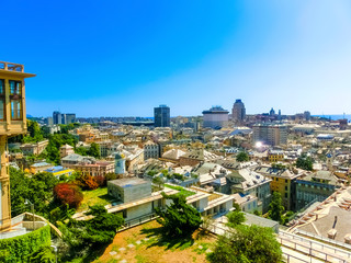 The center of Genova , Ligurian Sea , Liguria , Italy