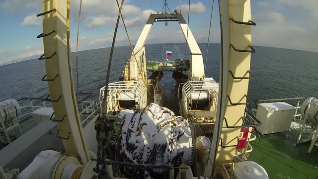ship equipment. fishing. trawler arc. works seaman. deck 