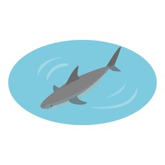 Shark icon. Isometric illustration of shark vector icon for web