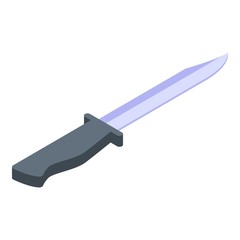 Hunter knife icon. Isometric of hunter knife vector icon for web design isolated on white background