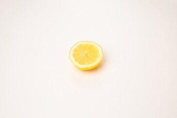 Sliced lemon on a light background.