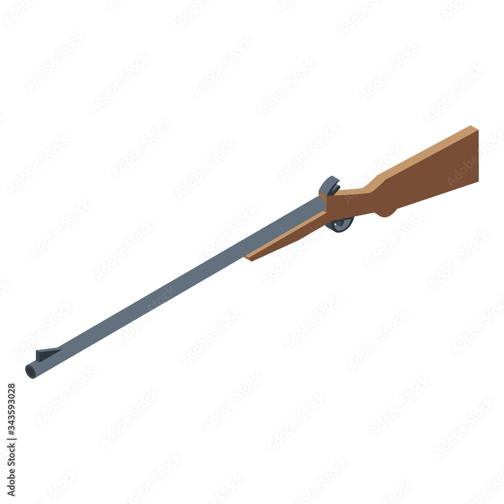 Aufkleber safari weapon icon. isometric of safari weapon vector icon for web design isolated on white backgrou