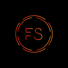 Initial Letter FS Logo Design Vector Template. Creative Linked Alphabetical FS Logo Vector