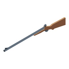 Safari weapon icon. Isometric of safari weapon vector icon for web design isolated on white background