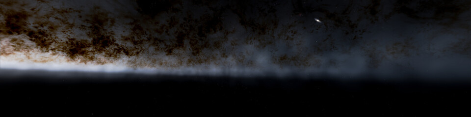 Milky Way Universe Computer Procedural Simulation illustration