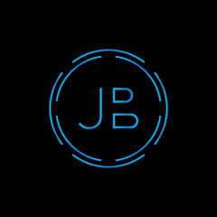 Creative letter JB Logo Design Vector Template. Digital Linked Letter JB Logo Design
