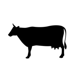 Farm Animals Cow Icon Vector Illustration