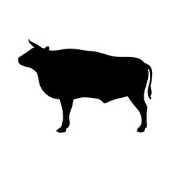 Farm Animals Bull Icon Vector Illustration