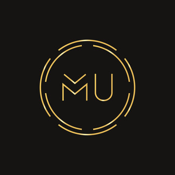 Initial MU letter Logo Design vector Template. Abstract Letter MU logo Design