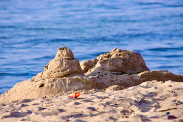 Zamek z piasku na plaży