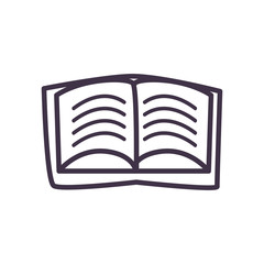 Isolated education book line style icon vector design