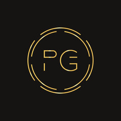 Initial Letter PG Logo Design Vector Template. PG Letter Logo Design