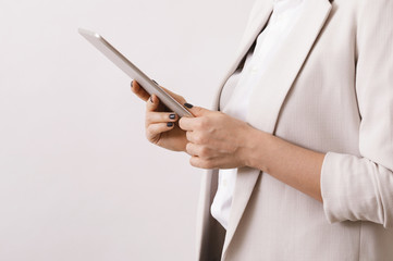 Businesswoman using a tablet pc