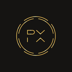 Initial Letter PX Logo Design Vector Template. PX Letter Logo Design