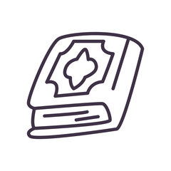 Isolated education book line style icon vector design