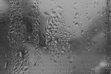 Water drops. Raindrops close up. Raindrops on the glass.