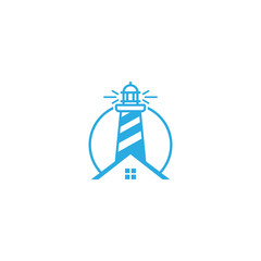 Lighthouse logo design template vector