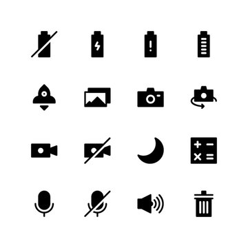 vector illustration of user interface icons