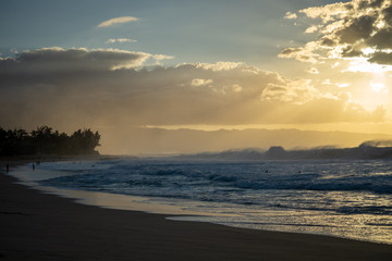 Naklejka premium Hawaii north shore pipeline 