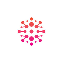Abstract Round technology logo template vector icon