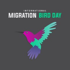 Vector illustration of International Bird Day Migration. Suitable for Greeting Cards, Posters and Banners.