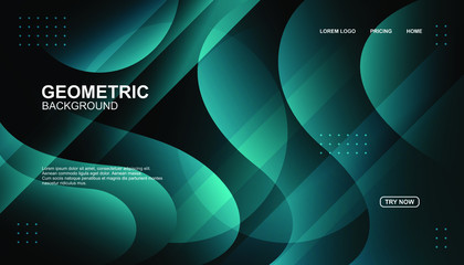 Creative geometric background. Trendy gradient shapes composition. Eps10 vector.