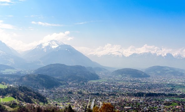Panorama view nearby Feldkirch in Vorarlberg, Tirol. Austria