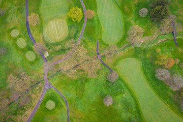 Aerial of Golf Course in New Jersey 