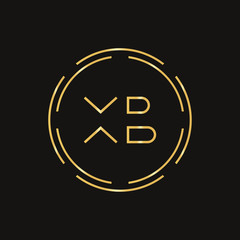 Initial XB letter Logo Design vector Template. Abstract Circle Letter XB Logo Design.