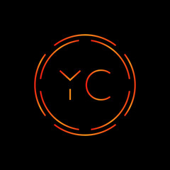 Initial YC Logo Design Vector Template. Creative Circle Letter YC Business Logo Vector Illustration