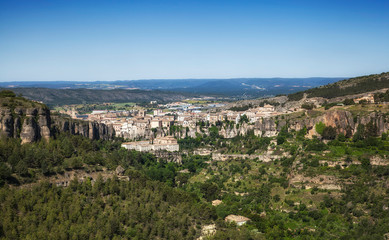 Fototapeta na wymiar Far view of the town, Cuenca, Spain