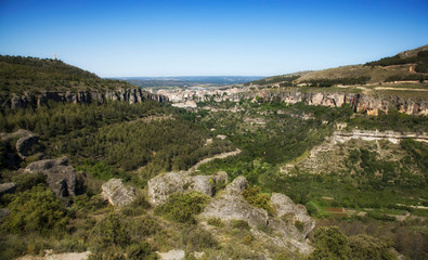 Fototapeta na wymiar Far view of the town, Cuenca, Spain