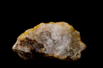 mineral stone isolated on black