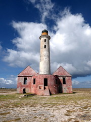 Old rundown lighthouse at Small Curacaco, Caribbean