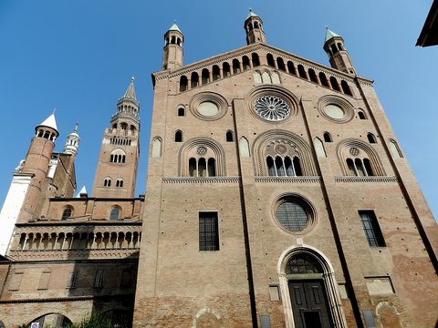 Cremona, Italy, Cathedral, South Transept And Towers