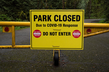 City parks, provincial and national parks are all closed due to the response of Coronavirus covid-19 pandemic