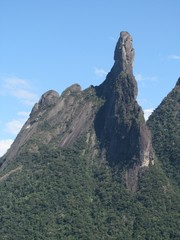 Partial view of the mountain range called Serra do Mar - Highlight for the God's Finger peak