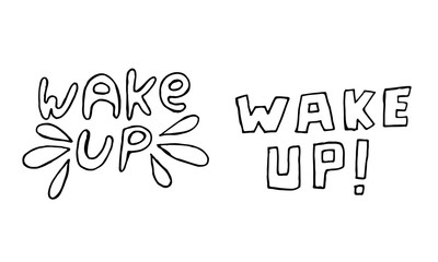 Hand drawn calligraphy coffee. Good morning lettering. slogans. vector illustration