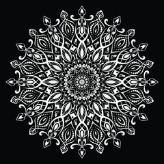 Luxury ornamental mandala design background with silver arabesque pattern arabic islamic east style	
