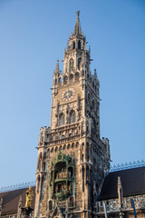 Fototapeta na wymiar Munich old city center Neues Rathaus Frauenkirche Germany Cathedrals 
