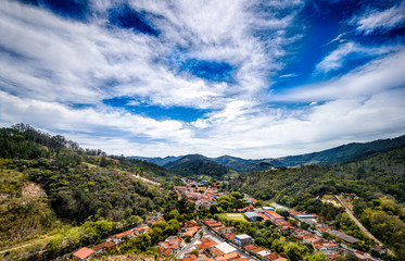 mountain landscape with blue sky