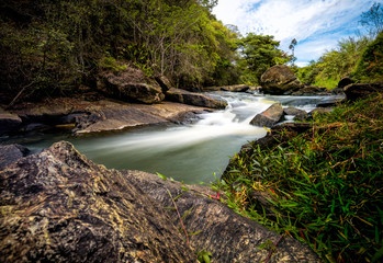 Obraz premium small waterfall in the forest