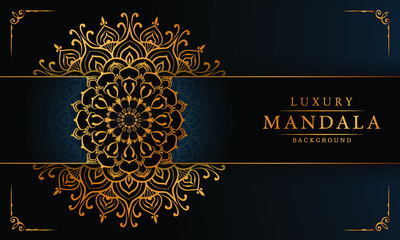 Luxury mandala background with arabesque pattern arabic islamic east style for Wedding card, book cover.	
