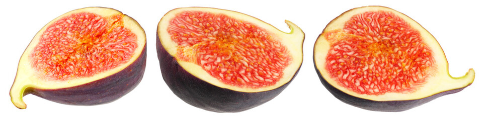 slice of fig isolated on white. Clipping Path