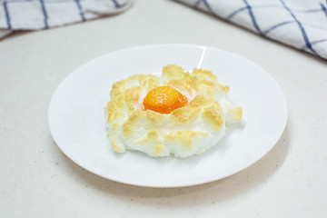 fried egg on a plate