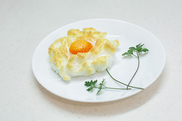 fried egg on a plate