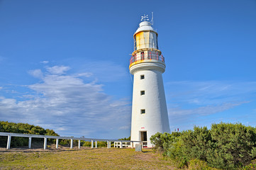 Cape Otway Lighthouse with the sea behind