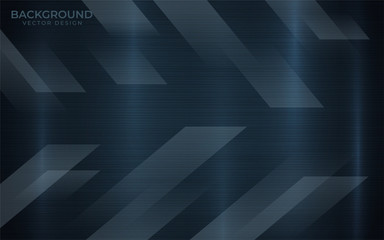Dark navy brush metal abstract geometric background with transparency abstract layer. modern geometric technology.