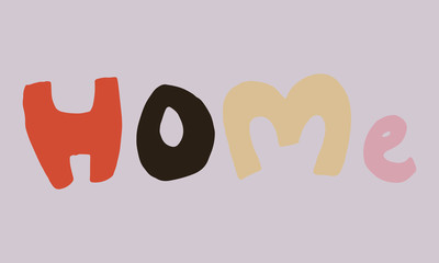 Hand drawn calligraphy lettering cat meow cute word. vector illustration